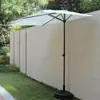 Sombrilla de Exterior de Media Cara, Sombrilla de Sol para Montar en la Pared, Altura Ajustable, Sombrilla de un Lado, Sombrilla Lateral Elevable, Sombrilla Cuadrada para Plantas Verdes en Balcón