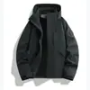 Jaqueta corta-vento de grafeno Roupa de trabalho Estampa de logotipo personalizada Outono Inverno Três em Um Revestimento de fleece Roupa externa corta-vento Construção de equipe Roupas de trabalho