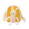 Bolsa Infantil Estilo Coreano Início do Outono 2025 Nova Bolsa de Ombro Bolsa de Lona Fofa de Coelhinho Bolsa Transversal Moderna para Meninos e Meninas