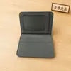 Porta-Cartões de Visita Masculino Personalizado em Couro Genuíno Preto para Negócios Porta-Cartões de Visita em Couro Bovino de Primeira Camada Porta-Cartões de Identidade com Logo
