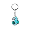 Chaveiro Série Animais Marinhos Desenho Animado Fofo Pingente de Bolsa DIY Coral Baleia Pingente de Chaveiro Transfronteiriço