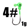Anzuelo de señuelo anzuelo de cabeza plomada multicolor 1g 2G 3.5G 5G 7G 10G 14G 20g color luminoso