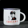 Taza de té de cerámica retro Venta directa de fábrica Juego de 6 tazas Copas de vino creativas Tazas de imitación esmaltada Tamaño pequeño Tazas de degustación de té Oferta especial