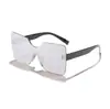 Gafas de Sol con Parasol sin Marco Cuadradas Grandes de una Pieza Transfronterizas Lei Ren para Hombres y Mujeres, Gafas de Sol Degradadas Estilo Pasarela Personalizadas
