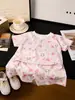 Conjunto Infantil de Manga Curta, Conjunto de Algodão Elástico com Pregas de Nuvem para Bebê de Manga Curta, Conjunto de Duas Peças Infantil para Casa, Pijama para Meninos e Meninas