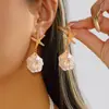 Estilo de Vacaciones Transfronterizo Europeo y Americano Estrella de Mar Degradado Medusa Pendientes Acrílicos Concha Perla Nicho Moda de Alta Gama Versátil