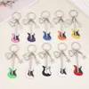 Llavero de Guitarra Eléctrica Ins Colgante Estilo Rock Metálico Llavero Creativo Musical Personalizado Tendencia Accesorios Geniales