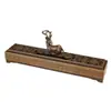 Soporte para incienso de línea vintage rico Yilu para el hogar, quemador de incienso de línea para interiores, caja de incienso, soporte para incienso, quemador de incienso de aleación de sándalo, decoración