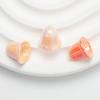 Pendientes de campana pequeña de dos colores con baño de color UV, hechos a mano, hechos a mano, hechos en casa, con agujero para colgar, cadena para teléfono móvil, accesorios de joyería con cuentas
