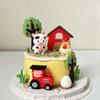 Tractor Agrícola Cerdo Pollito Huevo Muñeco Adornos Árbol Frutal Decoración Pastel Vaca Casa Huevo Transfronterizo