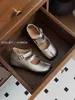 Zapatos de Interior Mollykiki Planos con Separación de Dedos para Mujer 2026 Estilo Nuevo de Principios de Primavera Mary Jane de Cuero Suave Slip-On Zapatos de Herradura