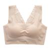 Verano Sexy Encaje Espalda Hermosa Seguro Ropa Interior Sin Costuras Mujer Sin Varillas Push up Talla Grande Delgado Sujetador Deportivo
