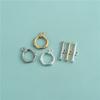 Plata de Ley S925 Seiko Redondo Hebilla OT Accesorios DIY Cuerda Tejida a Mano Collar de Perlas con Cuentas Pulsera Botón Joyería