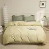 Algodão de fibra longa de Xinjiang, lençóis simples de cor sólida 100% algodão para cama de solteiro e casal, capas de edredom, lençóis de elástico de peça única de algodão e fronhas - atacado