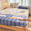 Manta de Cama de Leche de Invierno de Felpa Pieza Única Juego de Sábanas Infantiles con Más Terciopelo Manta de Cama Dormitorio Protector de Colchón Totalmente Envuelto de Felpa de Coral
