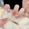 Manicura Portátil Estilo Hong Kong Perla Lámina de Oro Blanqueamiento Acabado Parche de Uña Postiza Ns Pequeño Manicura Fragante Removible