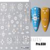 Nuevas pegatinas de uñas transfronterizas al por mayor 5D micro-talladas tridimensionales verano flor fresca Flor adhesiva pegatinas de uñas