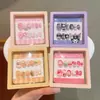 Novas Unhas Infantis Removíveis Vestíveis na Caixa para Meninas, Adesivos de Unha Removíveis, Adesivos de Unha Exquisitos de Desenho Animado, Peças de Unha