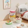 Cubo de almacenamiento de muñecas de juguete para niños de dibujos animados, cubo portátil para snacks, dulces, regalos, caja de almacenamiento para bloques de construcción, plastilina, Lego