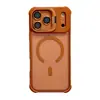 Capa de Celular Magnética U4 com Suporte para Lente de Airbag Adequada para Apple 17Promax Anti-Queda 16/15/13 Película para Lente