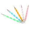 Caneta para Nail Art Ferramenta Combinada para Nail Art Caneta de Uso Duplo Haste Espiral Caneta Colorida Ferramenta Pintura Espiral Colorindo