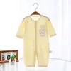 Ropa, Mono de Verano, Traje para Gatear de Bebé, Traje con Aire Acondicionado para Recién Nacidos, Mameluco de Manga Larga, Fibra de Bambú Suave, Amigable con la Piel