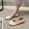 Bailarinas de corte lateral estilo francés para mujer, nuevo modelo de verano 2026, punta redonda, zapatos Mary Jane suaves y versátiles