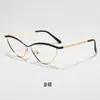 Armazones de Metal para Gafas Cat-Eye Transfronterizos Europeos y Americanos para Mujer, Luz Azul Anti-Reflejo, de Moda, Exportación Más Vendidos, Estilo Coreano Retro