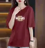 Loja Virtual de E-commerce Transfronteiriço Marca Roupas Femininas Balcão Etiqueta Cortada Desconto Manga Curta Camada Base para Mãe Camiseta Casual Verão