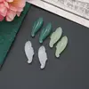Resina Imitación Jade Agujero Único Concha Pluma DIY Accesorios para Joyería Hecha a Mano Flor Hojas Estilo Antiguo Pasador Material Accesorios