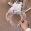 Faixa de Cabelo de Pelúcia para Lavar o Rosto e Maquiagem, Orelhas de Gato e Urso Fofas de Desenho Animado, Acessórios de Cabelo Femininos de Desenho Animado com Estampa de Leopardo, Novos Acessórios de Cabeça