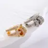 Aretes de Clip Flexibles Multicírculo de Circonita Micro Pavimentados Sin Perforación Joyería de Aretes de Clip de Moda Pendientes Transfronterizos Simples Europeos y Americanos Joyería