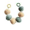 Otoño e Invierno nuevo pompón de piel con cuentas de perlas cadena portátil adornos de bolso funda para teléfono móvil cadena colgante cadena corta para muñeca para mujer