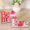 Mingguan Cruce de Fronteras Nuevo Día de San Valentín Adornos de Amor Corazón de Madera Mesa de Escritorio Mesa Centro de Mesa Decoraciones para Fiestas