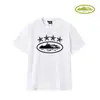 Marca Americana da Moda Corteiz Estampa de Navio de Cruzeiro Alcatraz Camiseta Casual Esportiva Solta de Manga Curta para Casal