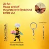 Llavero de Serie de Girasol y Abeja Lindo y Divertido de Amazon Transfronterizo Colgante de Mochila de Margarita Acrílica 2D