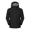 Chaqueta Fina con Capucha para Exteriores Tres en Uno Cortavientos, Impermeable, Transpirable para Montañismo Resistente al Frío Ropa de Trabajo con Logo para Hombre