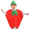 Día del Niño Disfraz de Frutas y Verduras Fresa Manzana Piña Uva Pimiento Disfraz de Baile para Padres e Hijos