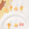 Resina chica hermosa guerrera amor arco estrella luna palo llavero colgante DIY hecho a mano cuentas colgante accesorios