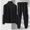 Traje Cruzado para Hombre y Mujer Sudadera Pantalones de Sudadera Conjunto de Dos Piezas Primavera y Otoño Traje Deportivo Casual para Pareja Logotipo Fijo Estampado