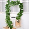 Imitación Ratán Planta Partenocissus Hoja de Uva Rosa Verde Decoración Planta Verde Enredadera Enredadera de Flores Hojas de Hiedra Venta al por Mayor