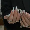 Experto en Uñas Artísticas Transfronterizo Europeo y Americano Parches Largos para Uñas Postizas Uñas Postizas Usables Esmalte de Uñas Acabado Parches para Uñas al por Mayor B8