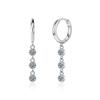 Pendientes de borla de moissanita de alta calidad en plata de ley 925, versión coreana sencilla de pequeños pendientes frescos, fabricantes de suministros de joyería para las orejas.