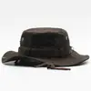 En stock, sombrero retro para el sol al aire libre transfronterizo, sombrero de pescador de mezclilla para montañismo, parasol, protector solar, sombrero de pesca para viajes.