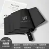Paraguas UV al por mayor OEM personalizados con impresión de logo, paraguas plegables automáticos de negocios para uso tanto soleado como lluvioso, paraguas a prueba de viento engrosados y reforzados