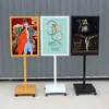 Suporte de Ferro com Duas Hastes Marca Apple Stand Marca Outdoor Móvel Sinalizador Guia de Supermercado Placa de Exibição