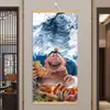 Pequeno Nezha Naohai Ao Bing Ao Guang Rei Dragão das Quatro Mares Papel de Parede Envolvente Pintura de Parede Sala de Estar Entrada Caixa de Relógio Pintura Decorativa