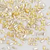 Promoção Imperdível Mini Tira Longa Zircônia Nail Art Strass Super Brilhante Champagne Branco Retangular Base Plana Borda Chanfrada Zircônia Decoração para Unhas