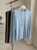 Camiseta de manga larga con cuello redondo de cachemira ligera para mujer, nuevo estilo de otoño, elástica, versátil, adelgazante, suave y respetuosa con la piel, capa base