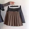 Falda corta plisada negra de cintura alta para mujer, nuevo diseño verano 2026, estilo dulce y fresco, línea A adelgazante